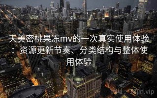 天美密桃果冻mv的一次真实使用体验：资源更新节奏、分类结构与整体使用体验
