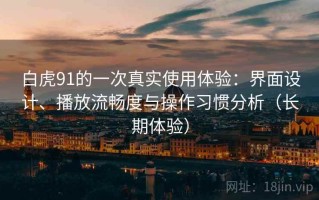 白虎91的一次真实使用体验：界面设计、播放流畅度与操作习惯分析（长期体验）