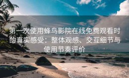 第一次使用蜂鸟影院在线免费观看时的真实感受：整体观感、交互细节与使用节奏评价
