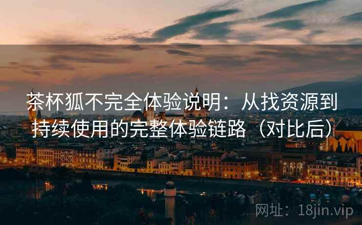 茶杯狐不完全体验说明:从找资源到持续使用的完整体验链路(对比后)-第2张图片 茶杯狐不完全体验说明:从找资源到持续使用的完整体验链路(对比后)-第2张图片